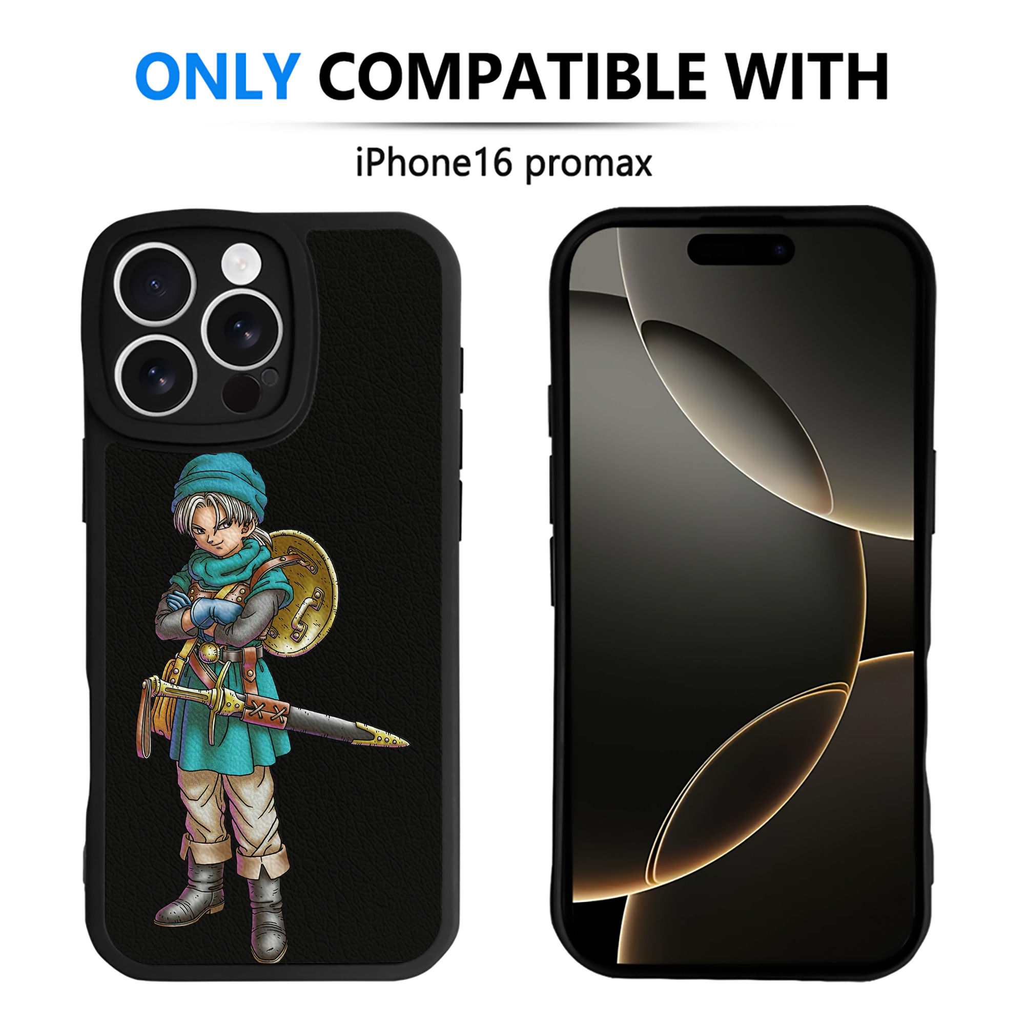 （画像用） ドラゴンクエスト Doragon Kuesuto Dragon Quest 【iPhone 16シリーズ対応】シリコンスマホケース（レザー調） 材質：シリコン